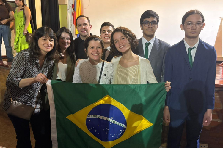 Delegação brasileira durante a OIAB, na Colômbia