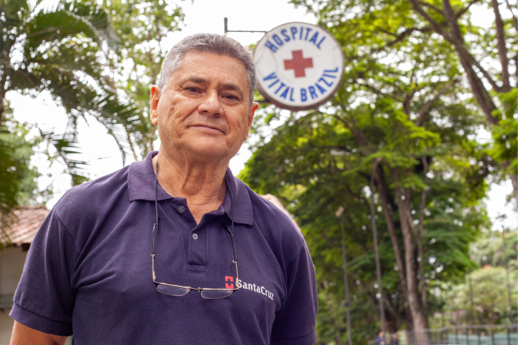 José Cavalcanti Braga foi atendido no Hospital Vital Brazil após ser picado por uma jararaca em Garopaba (SC)