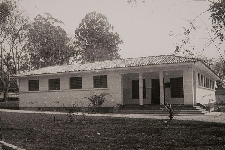 Fachada antiga do Pavilhão Vital Brazil, prédio do Instituto Butantan