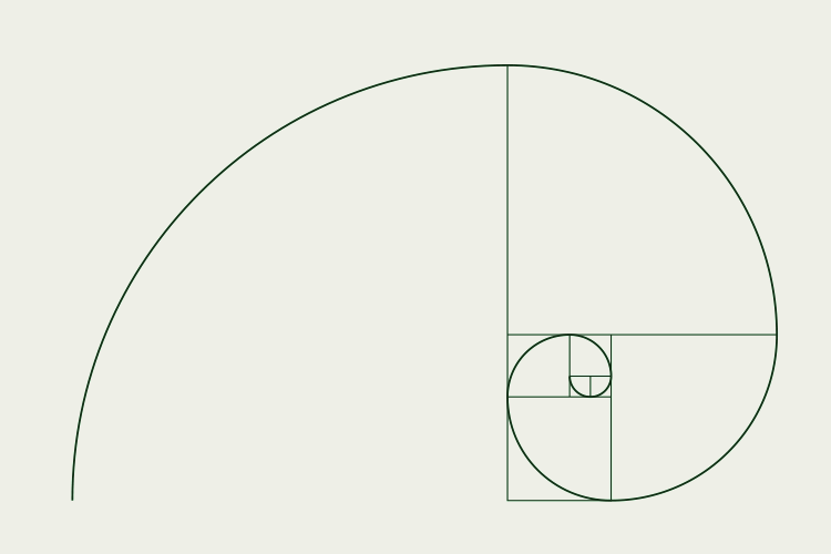 Desenho da proporção áurea