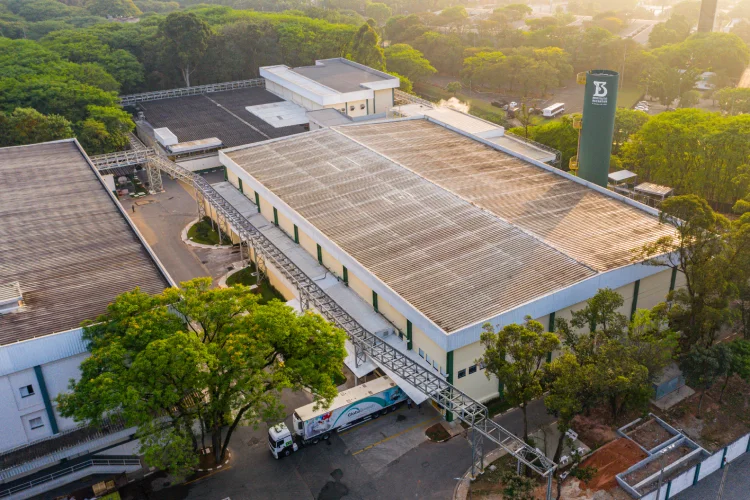 Vista área da fábrica de vacina da gripe do Instituto Butantan